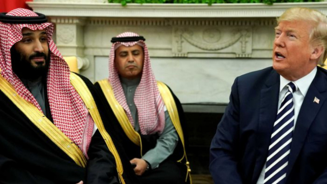 Reputasi Putra Mahkota Arab Saudi Muhammad bin Salman dan Presiden AS Donald Trump terganggu oleh kasus pembunuhan Jamal Khashoggi.