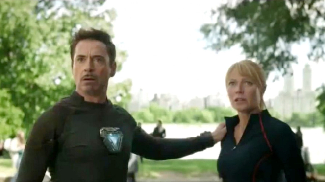 Tony Stark dan Pepper Potts di Avengers: Infinity War