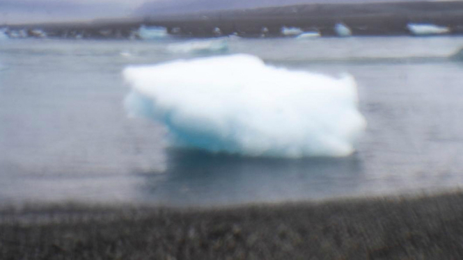 Foto hasil dari lensa gunung es 
