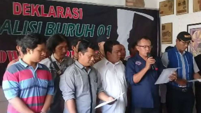 Deklarasi Koalisi Buruh 01 Dukung Jokowi-Ma'ruf Amin.