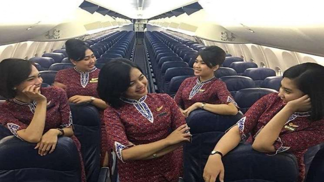 Foto pramugari Lion Air, salah satunya Alfiani Solikah