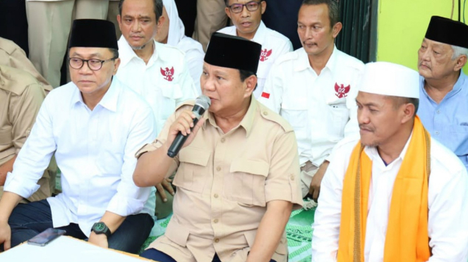 Prabowo Subianto ditemani Ketum PAN Zulkifli Hasan kampanye di Jateng