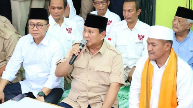 Prabowo Subianto ditemani Ketum PAN Zulkifli Hasan kampanye di Jateng
