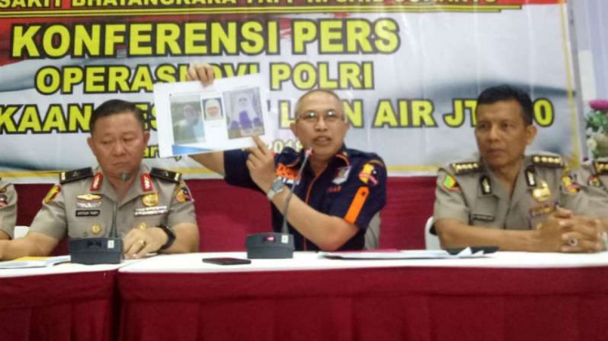 Kepala Pusat Inafis Polri, Brigadir Jenderal Polisi Hudi Suryanto, dalam konferensi pers di Rumah Sakit Polri, Kramat Jati, Jakarta Timur, Rabu, 31 Oktober 2018.