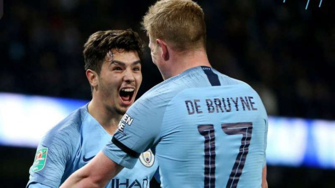 Gelandang Manchester City, Kevin De Bruyne dan Brahim Diaz