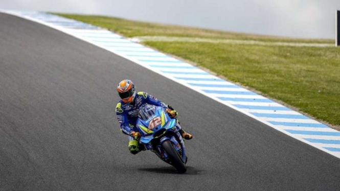 Pembalap Suzuki Ecstar, Alex Rins.