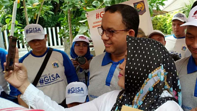 Gubernur DKI Anies Baswedan luncurkan GISA di Jakarta, Minggu, 4 November 2018.