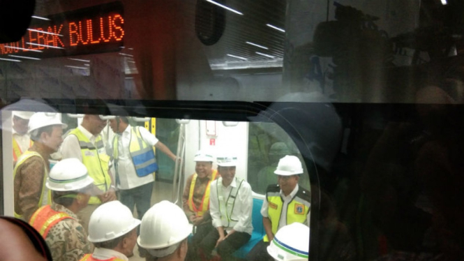 Presiden Jokowi menjajal kereta MRT Bundaran HI-Lebak Bulus