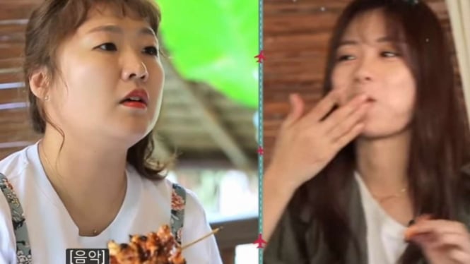 Lee Su Ji dan Song Da Eun syuting untuk Battle Trip di Bandung