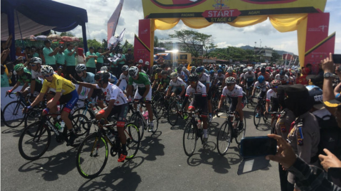 Start etape keempat di Tour de Singkarak 2018