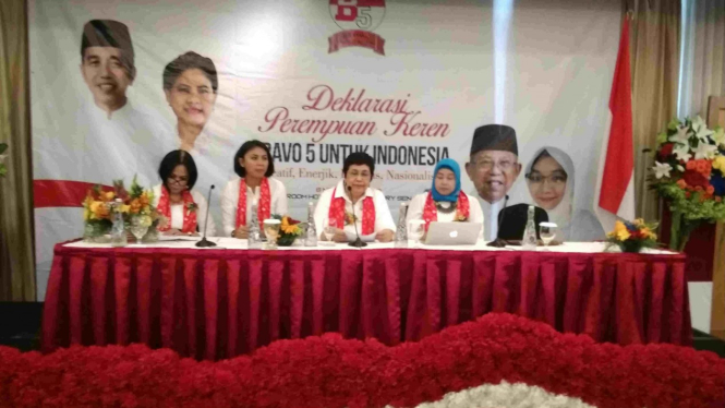 Divisi Perempuan Bravo 5 deklarasikan dukungan untuk Jokowi-Ma'ruf Amin