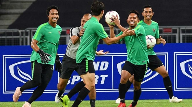 Latihan Timnas Indonesia Jelang Piala AFF 2018