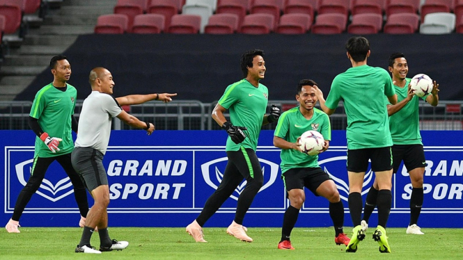 Latihan Timnas Indonesia Jelang Piala AFF 2018