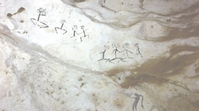 Lukisan manusia di gua Kalimantan Timur