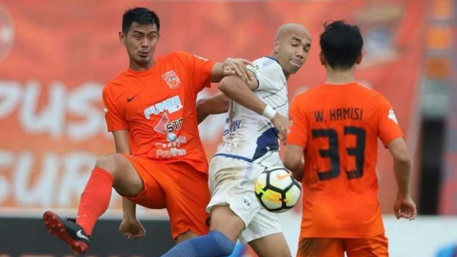 Pertandingan Liga 1 2018 antara Borneo FC kontra PSIS Semarang 