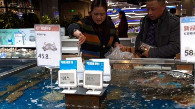 Supermarket di Shanghai. Foto ilustrasi.