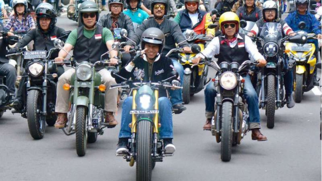 Presiden Jokowi naik moge ke Braga
