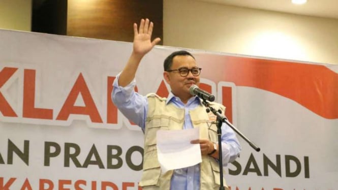 Anggota Badan Pemenangan Nasional Prabowo Subianto-Sandiaga Uno, Sudirman Said.