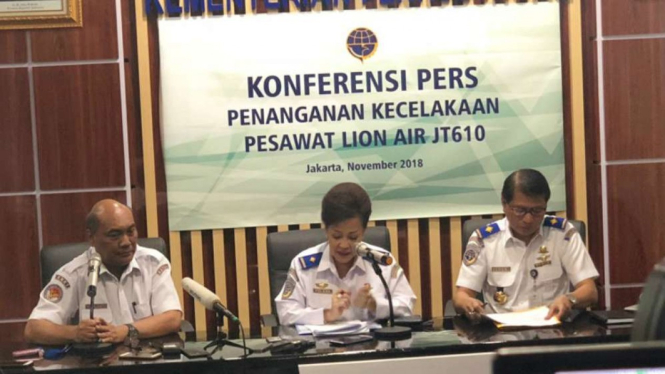 Kemenhub lakukan konpres soal penanganan kecelakaan JT 610.