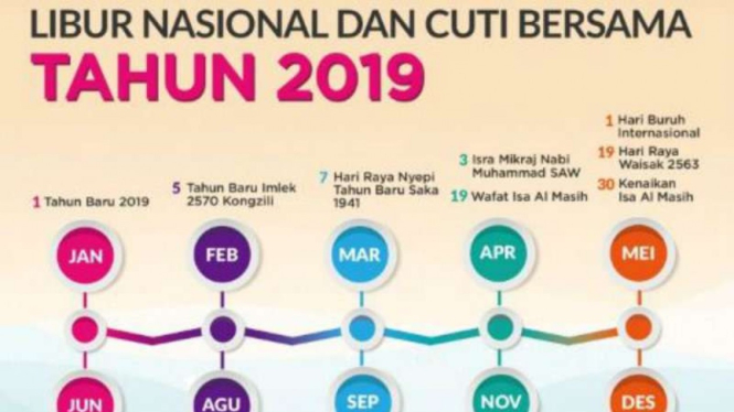 Jadwal Libura Nasional dan Cuti Bersama 2019