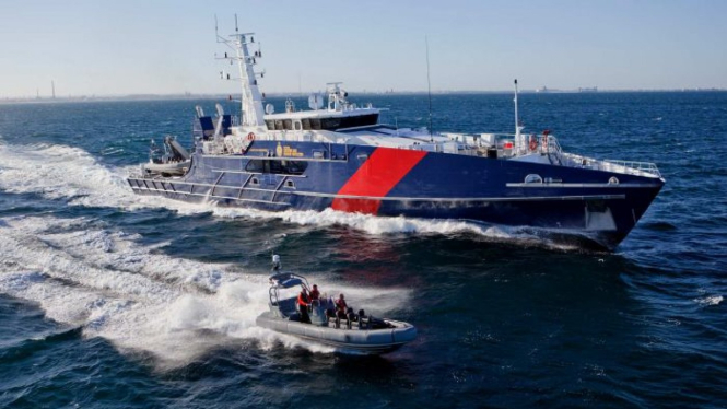 Salah satu kapal patroli Satuan Perbatasan Australia buatan Austal.
