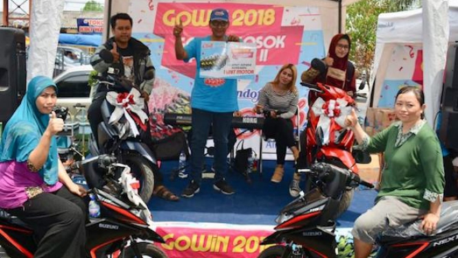 GoWin Bagikan 4 Motor dan Uang Jutaan Rupiah ke Pemenang di Malang