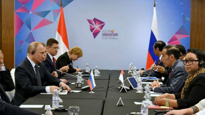 Pertemuan bilateral Presiden Jokowi dan Presiden Rusia Vladimir Putin 