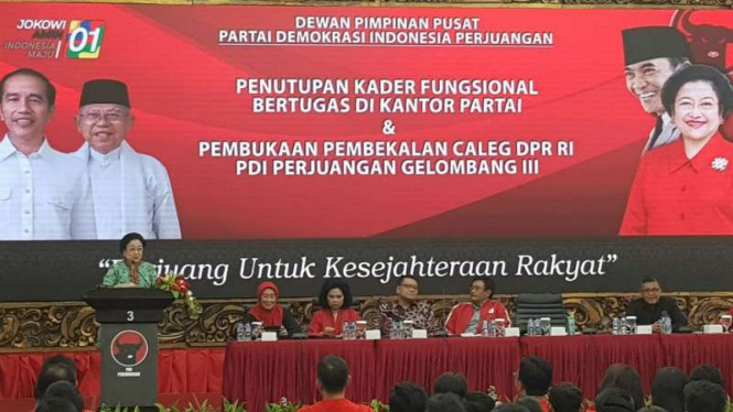 Megawati di acara PDI Perjuangan.