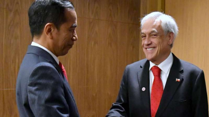 Presiden Jokowi dan Presiden Cile, Sebastian  Pinera