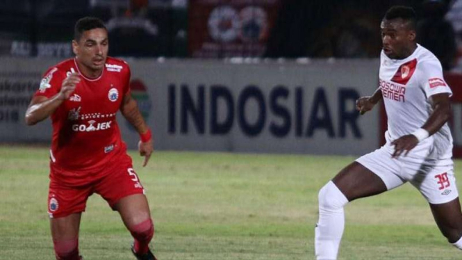 Pertandingan Persija Jakarta melawan PSM Makassar di ajang Liga 1 2018