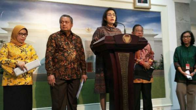 Menteri Keuangan Sri Mulyani memaparkan paket kebijakan ekonomi ke-16