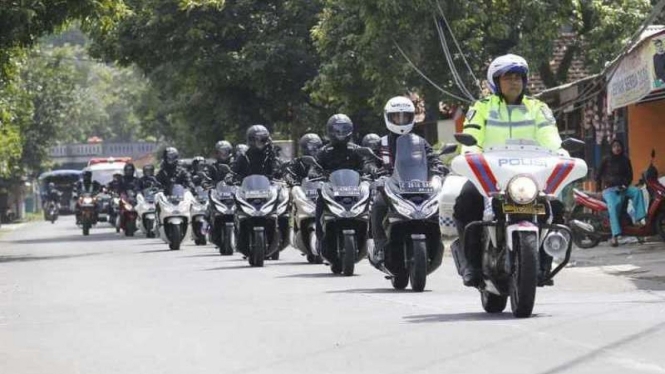 Sejumlah biker ramaikan gelaran Honda Bikers Day 2018.