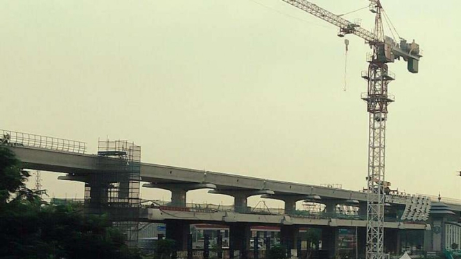 Ilustrasi pembangunan LRT