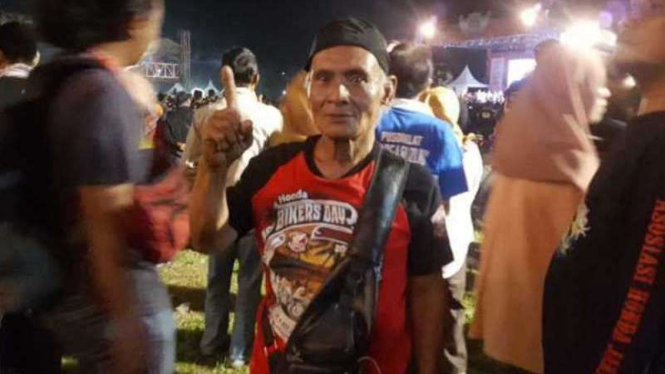 Kakek Bay, biker PCX asal Tangerang ramaikan HBD 2018.