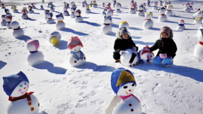 Taebaeksan Snow Festival di Korea Selatan.