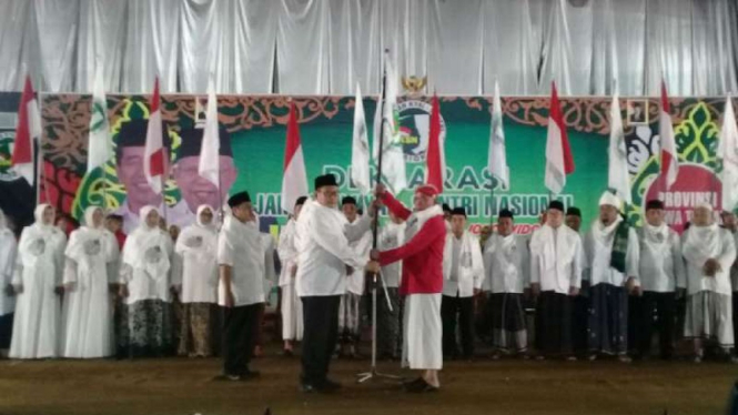 Deklarasi Jaringan Kyai-Santri Nasional Jawa Tengah di Kota Semarang, Minggu, 18 November 2018.
