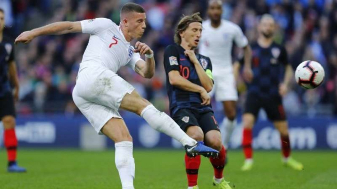 Pertandingan UEFA Nations League antara Inggris kontra Kroasia di Wembley