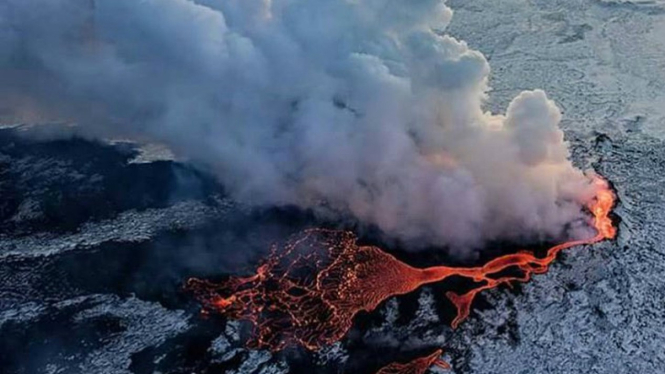 Erupsi salah satu gunung berapi di Islandia pada 2014-2015