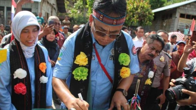  Dirjen Perlindungan dan Jaminan Sosial Kemensos RI Harry Hikmat di NTT