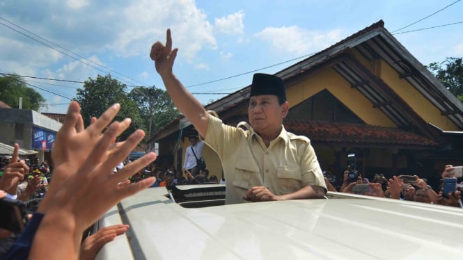 Calon presiden nomor urut 02 Prabowo Subianto.