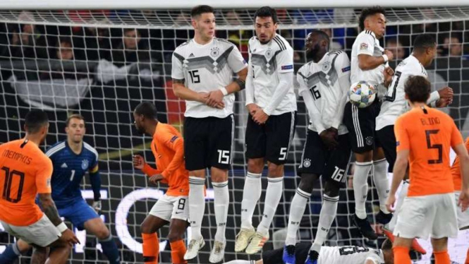 Pertandingan UEFA Nations League antara Jerman melawan Belanda