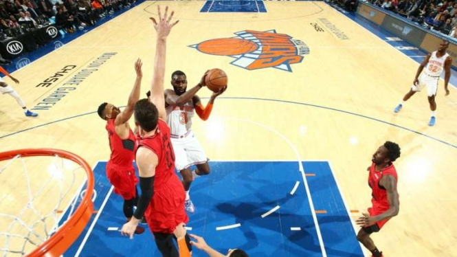 Pertandingan NBA antara Portland Trail Blazers melawan New York Knicks