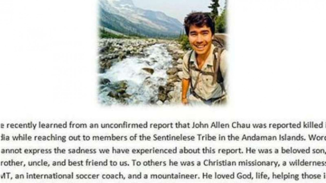 Keluarga ampuni suku pedalaman yang bunuh Chau