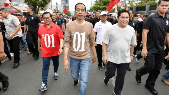 Presiden Joko Widodo di Lapangan Tugu Gajah, Lampung.