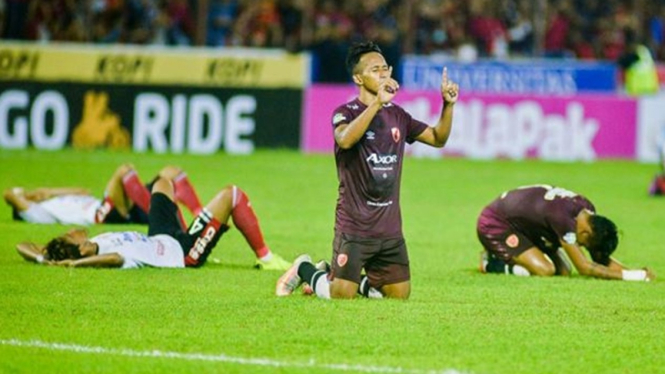 Kegembiraan pemain PSM usai kalahkan Bali United beberapa waktu lalu. Mereka kembali bertanding pada 1 Agustus 2019.