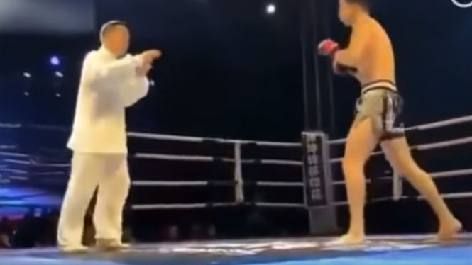 Pertarungan ahli Tai Chi vs atlet kickboxing.