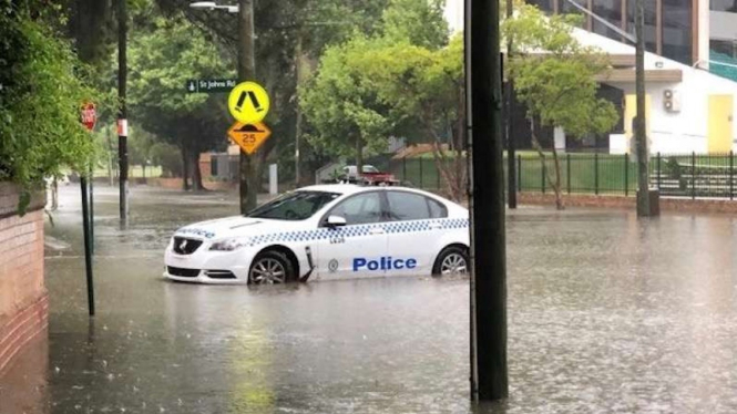 Banjir di Kota Sydney Australia Rabu 28 November 2018