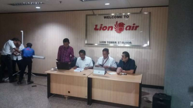 Manajemen Lion Air saat memberi pernyataan pers di Jakarta.