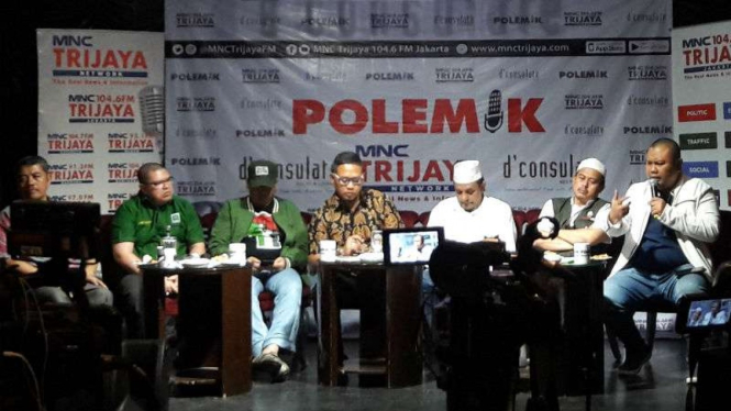 Sebuah forum diskusi tentang rencana kegiatan reuni alumni 212 di Jakarta Pusat, Sabtu, 1 Desember 2018.