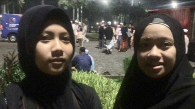 Remaja putri asal Yogyakarta hadiri reuni akbar 212 di Lapangan Monas.